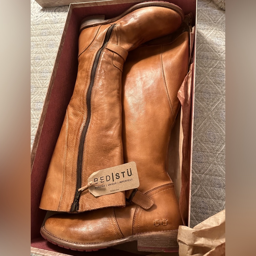 BED STÜ Glaye Wide Calf size 10, COBBLER SERIES Rustic Tan. NWT. GENUINE LEATHER
